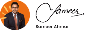 Signature of Sameer Ahmar, Director at CrumbsX.